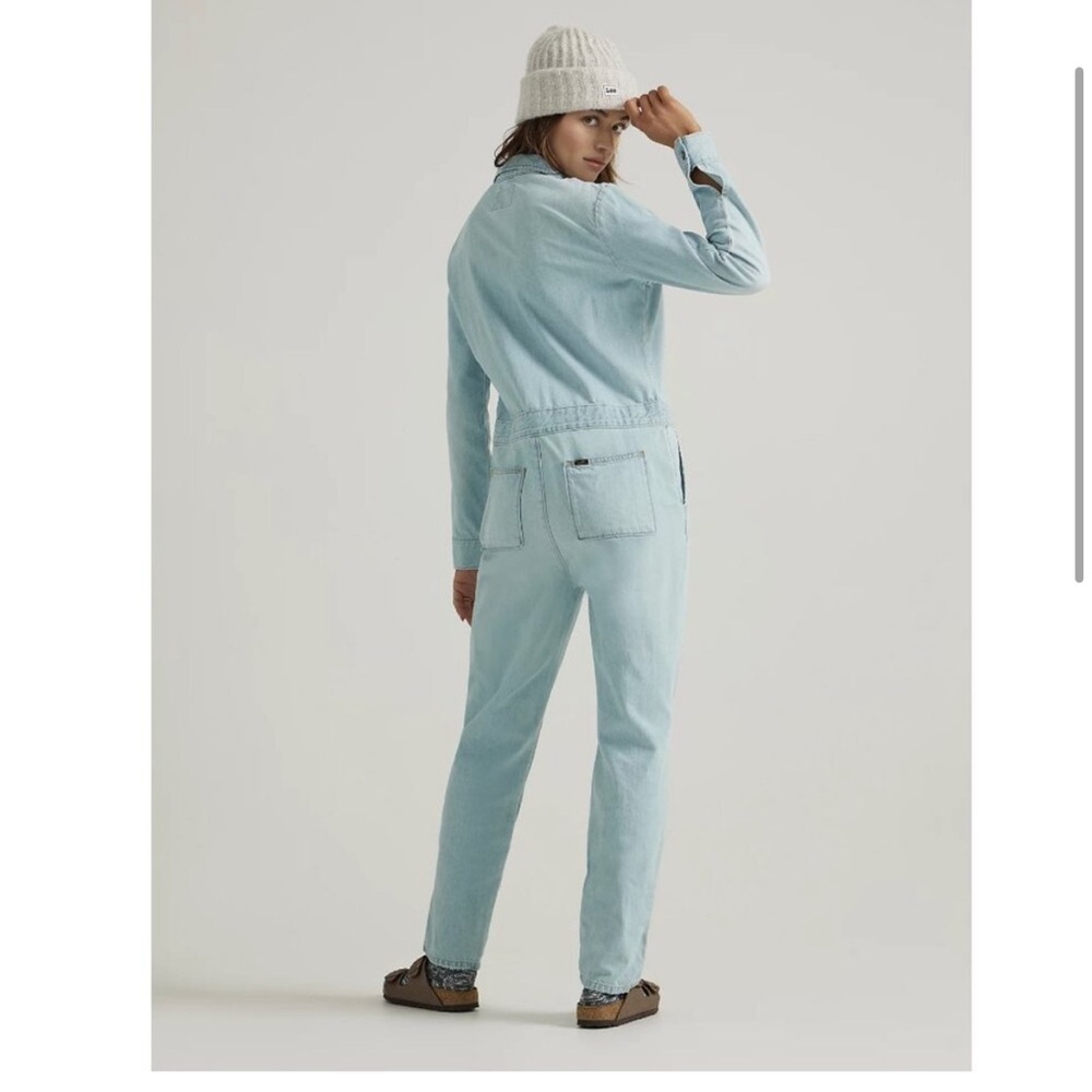 Free People x Lee Denim Union Alls Jumpsuit Collaboration Jeans L - Picture 5 of 10